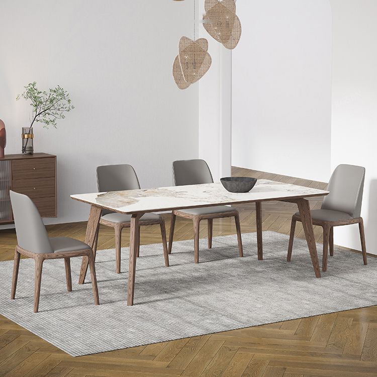 1/4/5 Pcs Sintered Stone Dining Room Set Dining Room Table and Chair Set