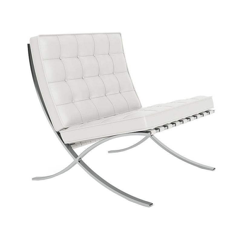 31.49" Wide Armless Chair Faux Leather Chair with Tufted Back