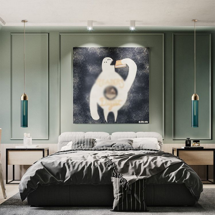 Cylindrical Pendant Light in Modern Style Electroplate Iron Hanging Lamp for Bedroom