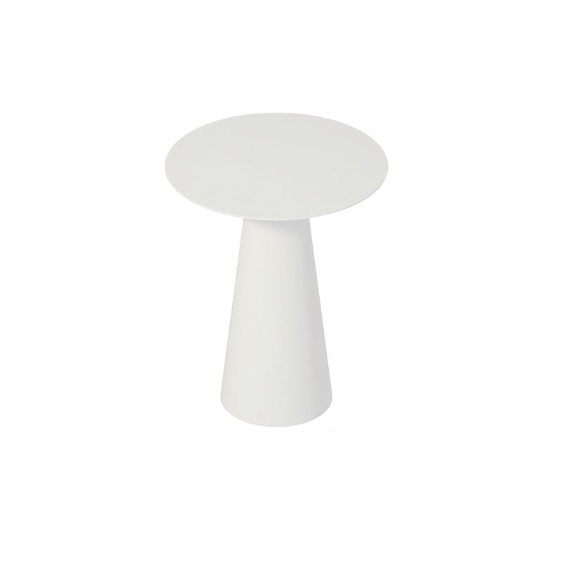 Mid-Century Modern Black/White Cocktail Table Round Coffee Table