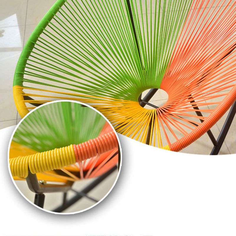 Mid-Century Modern Single Rocking Chair Indoor Rattan Rocking Chair