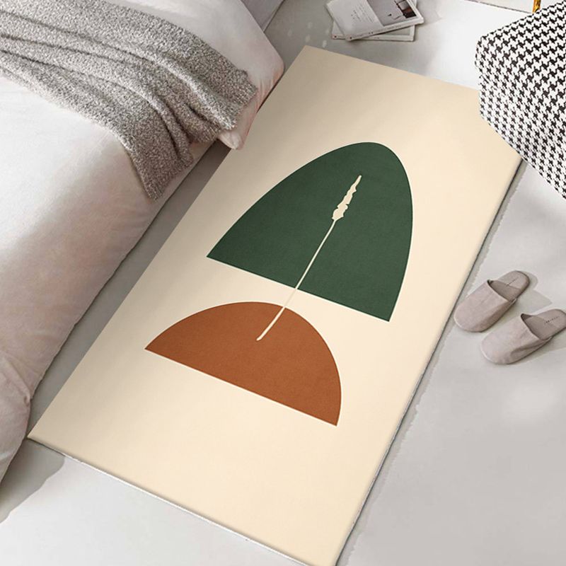 Dark Brown Modern Carpet Polyester Color Lump Carpet Washable Carpet for Drawing Room