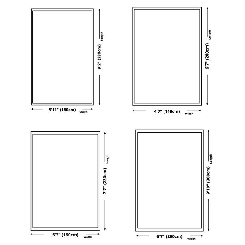 Ink Painting Rug Polyester Modern Area Carpet Stain Resistant Indoor Rug for Living Room