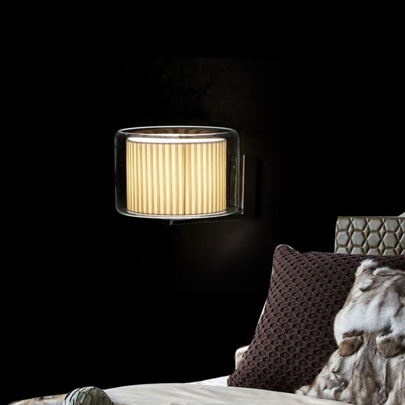 Modern Wall Lamp Household Clear Glass Wall Mount Lighting for Sitting Room