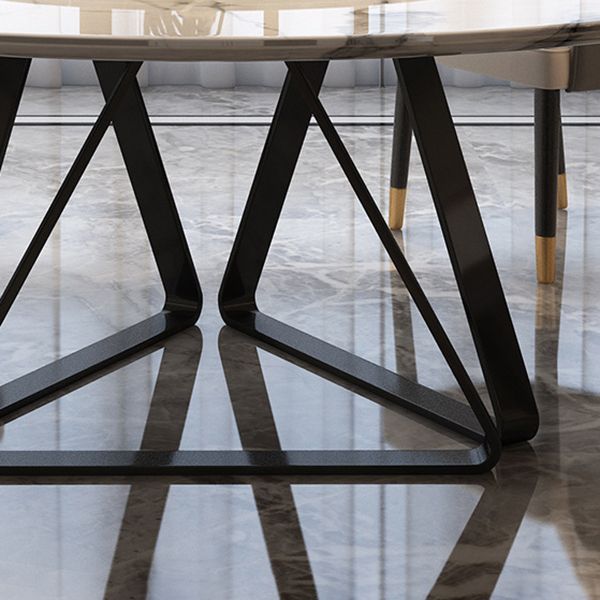 Round 1/4/5/7/9 Pieces Modern Furniture Standard Height Dining Room Table Set with 3 Legs