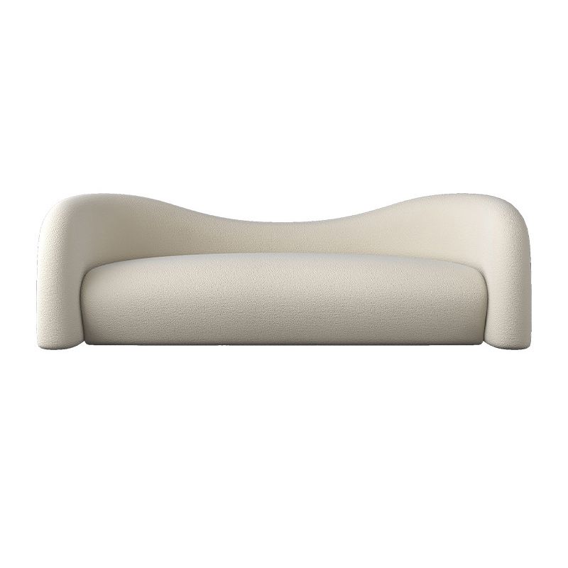 Modern Simple Curved Sofa 30.7" High Sloped Arm Living Room Seating