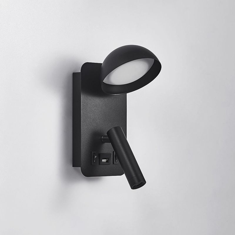 Modern Style Cylinder Shape Wall Sconce Metal 2 Lights Sconces for Bedroom