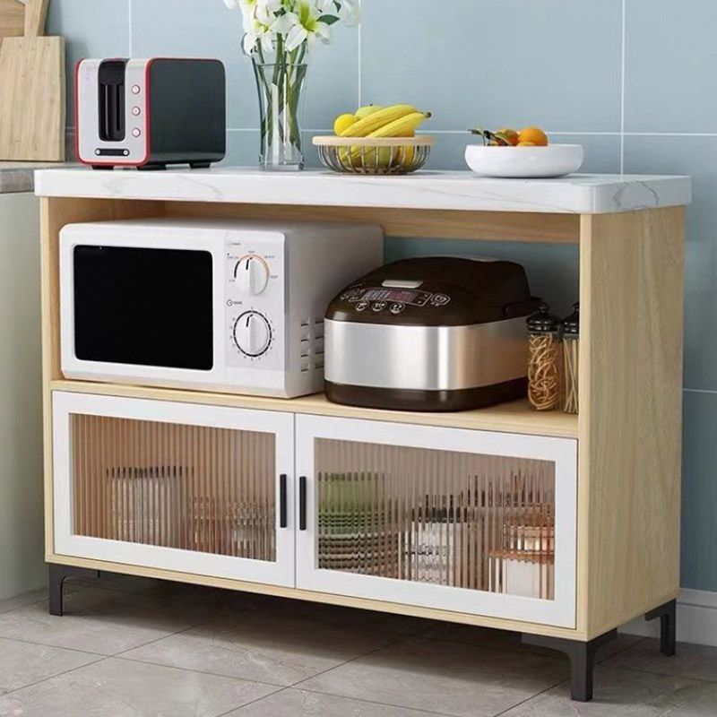 Modern Style Kitchen Island Table Double Sided Cabinet Kitchen Island
