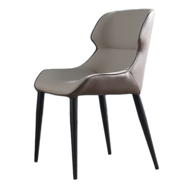 Contemporary Side Chair Set Faux Leather Side Chairs for Kitchen