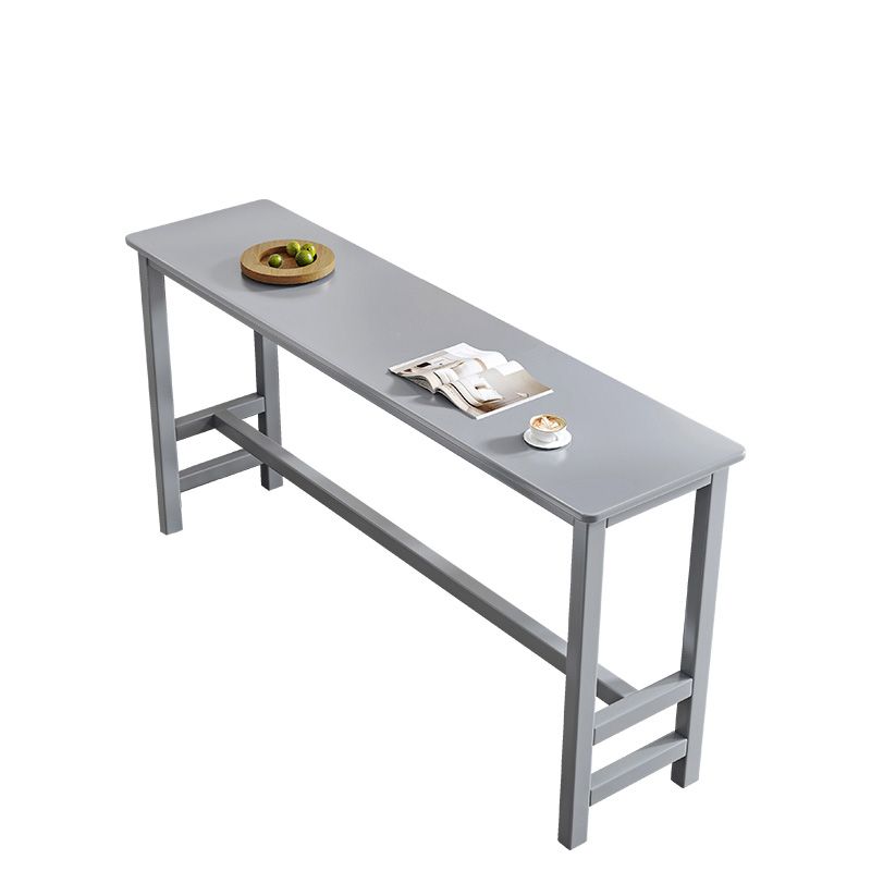 Contemporary Bar Dining Table Rectangle Wood Indoor Counter Table