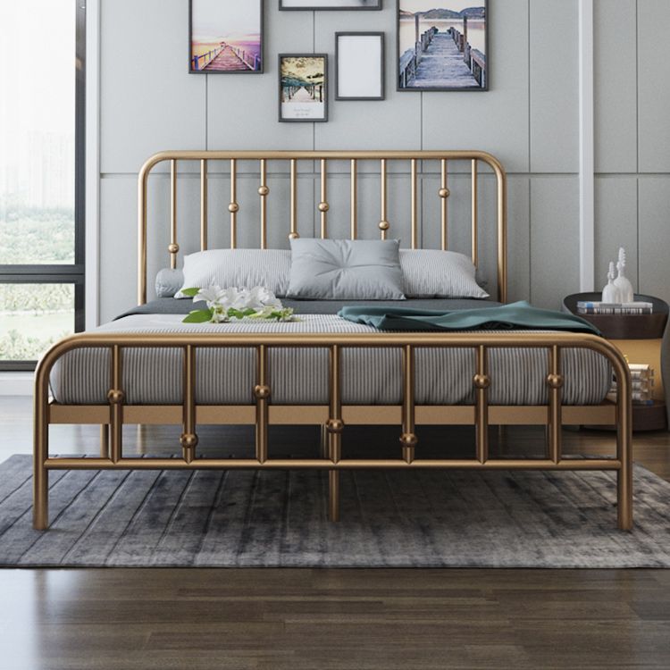 Luxurious Low Profile Bed Frame Metal Standard Bed with Headboard