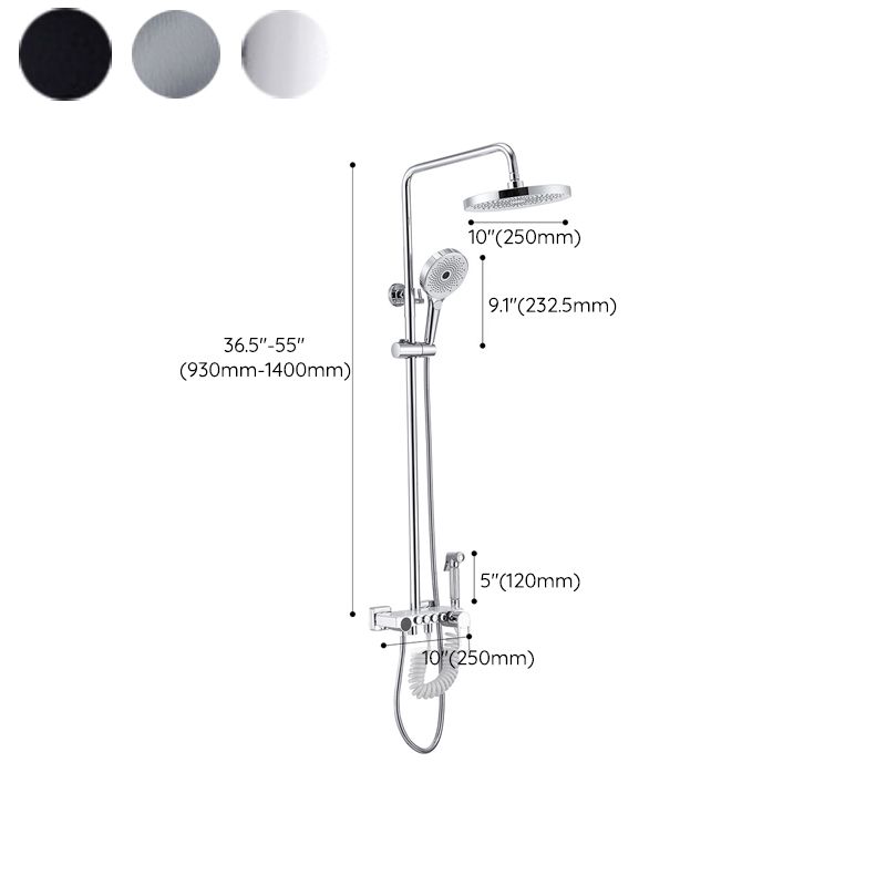 Wall Mounted Shower System Modern Handheld Shower Head Raining Jet Shower System