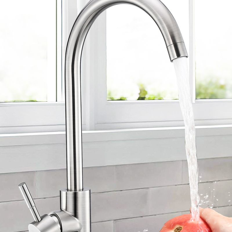 Standard Kitchen Faucet High Arc Swivel Spout with Single Handle