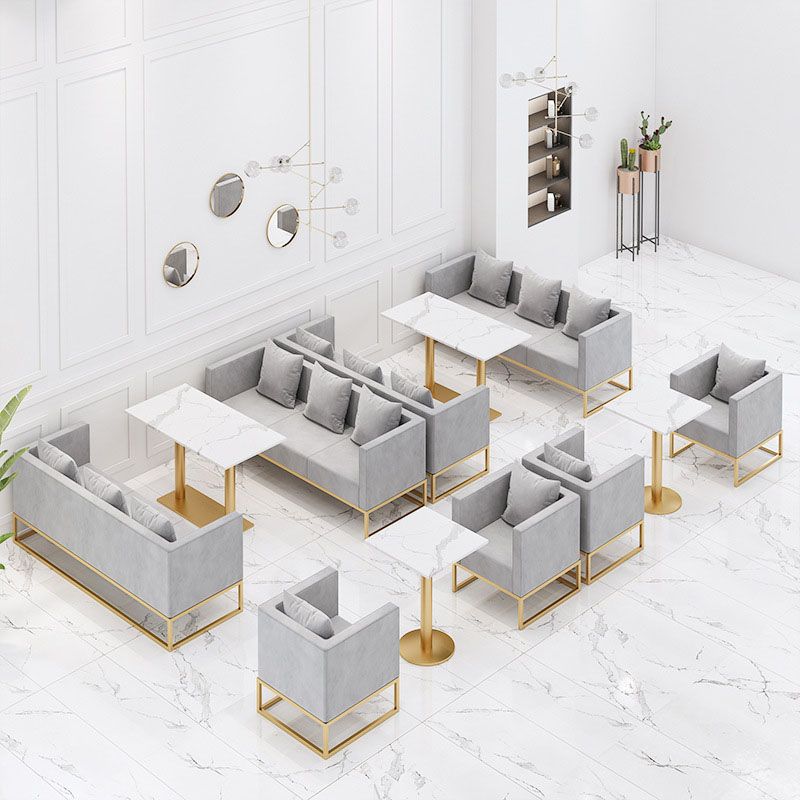 26" Wide Contemporary Gray Sofa Square Arm Sofa for Bonus Room