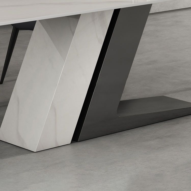 Modern White Sintered Stone Dining Table Set 1/4/5/7 Pieces Dining Set for Home Use