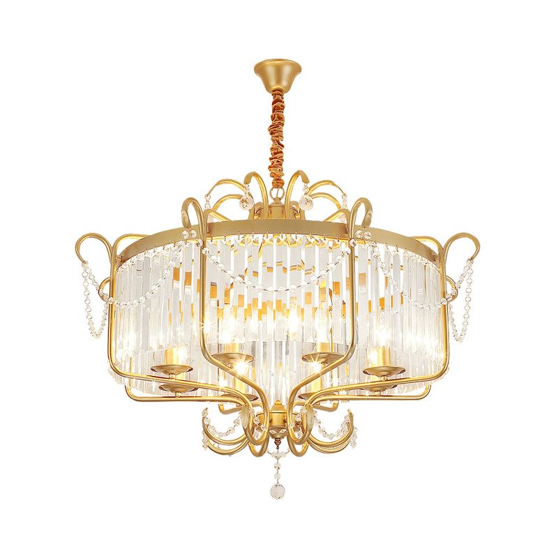 Lampadella Lantern Luce contemporanea sfaccettata PRISM CRIDULO CERCHIO 8 LUCI SORDAGGIO SUGGERIMENTO BLACO/Oro