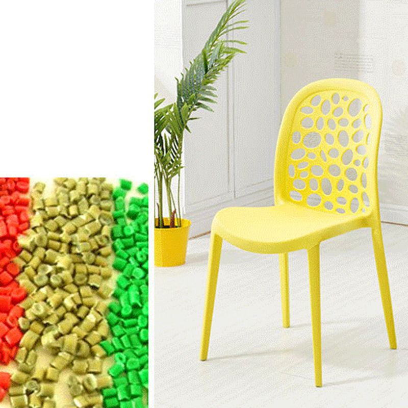 Contemporary Kitchen Dining Side Chair Plastic Armless Chair