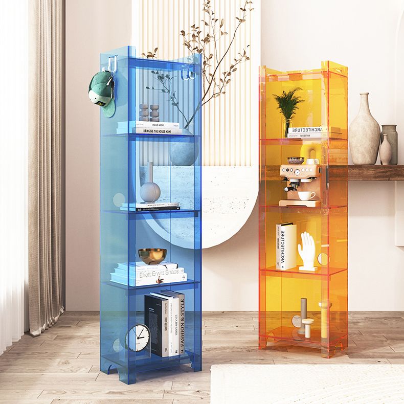 Glam Closed Back Standard Bookshelf Shelves Included Acrylic Bookcase