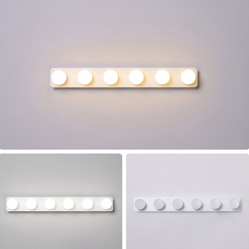 Moderne eenvoudige ijdelheid Mirror Licht LED BALL ACRYL TADE TADHE TADHADE BADKADE LACKING Ideeën