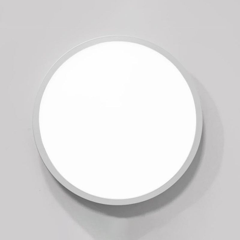 Modern Round Flush Light Fixtures Metal 1 Light Flush Mount Ceiling Fixture