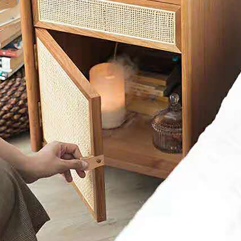 1 Drawer Contemporary Nightstand 1 Door Bedside Cabinet ,22" Tall