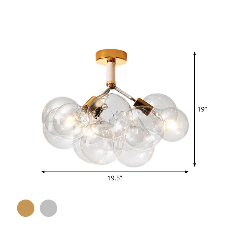 Kinderslaapkamer Hal Bubble Plafondlamp Helder glas Eenvoudige stijl Semi-inbouwlamp