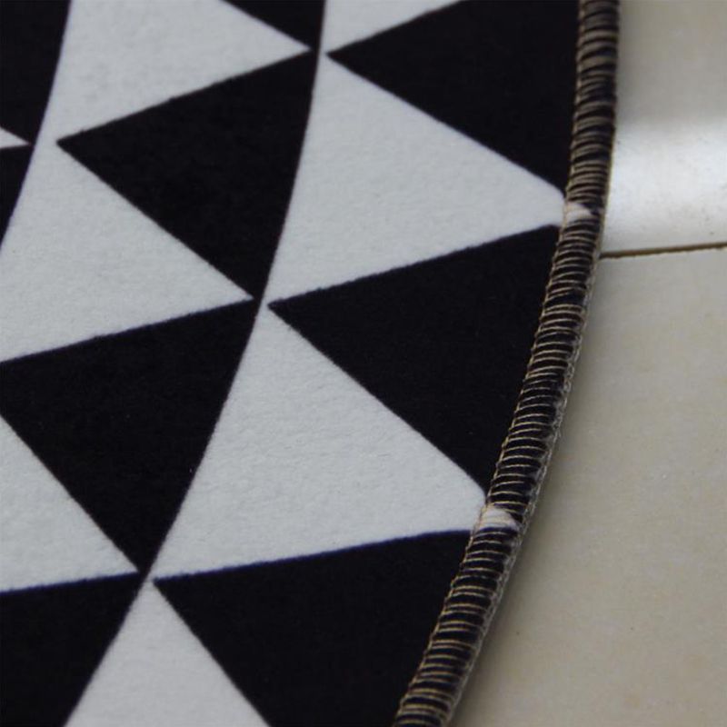 Minimalistic 3D Geometric Rug Multicolor Polyester Area Carpet Pet Friendly Non-Slip Backing Washable Rug for Living Room