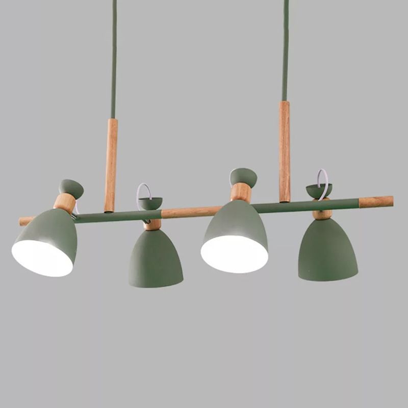 Modern Style Linear Shape Island Lights Metal 4 Lights Pendant Light for Living Room