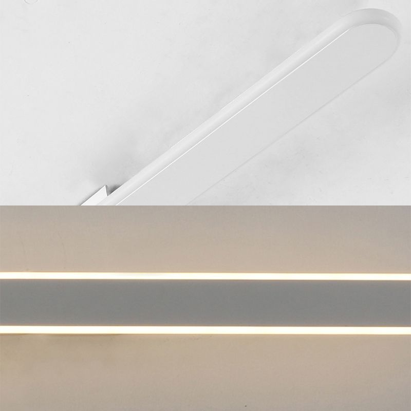 18"/23.5"/31.5" Wide LED Living Room Flush Mount Light with Parallel Linear Acrylic Shade Beige Ceiling Light in Warm/White Light