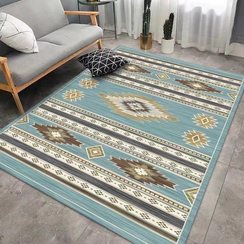 Beige Morocco Rug Polyester Graphic Rug Stain Resistant Rug for Living Room