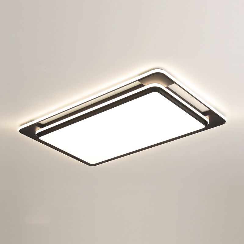 Plafonnier LED en forme de géométrie, moderne, en fer, 3 lumières, encastré, pour le salon
