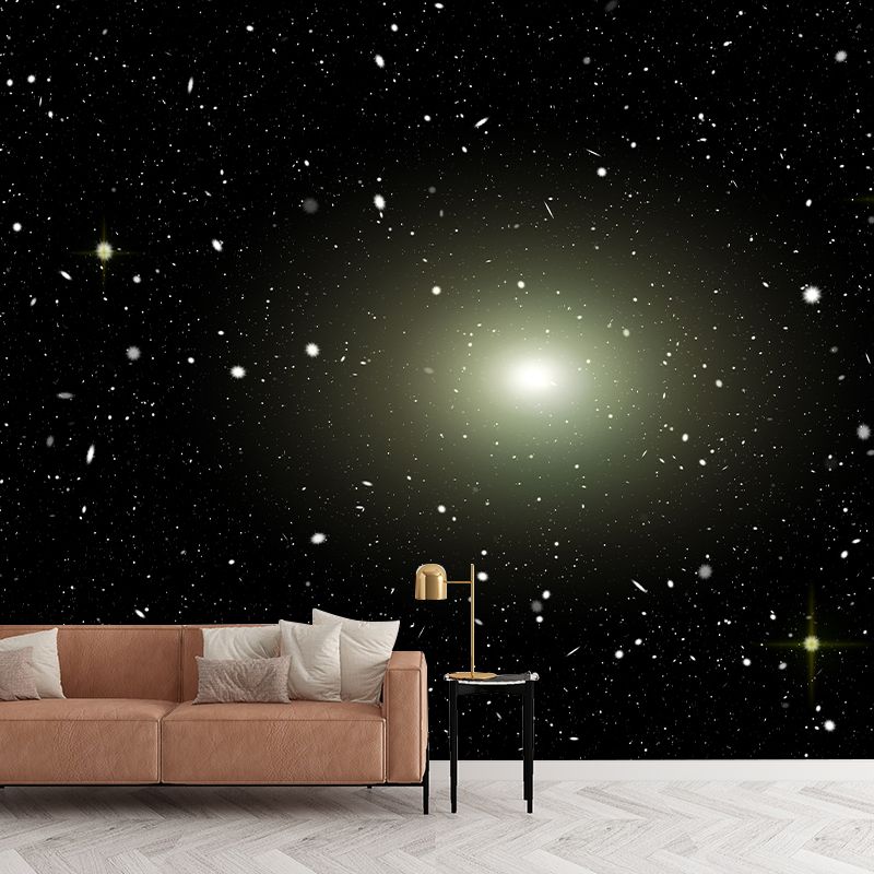 Outer Space Mural Wallpaper Creative Wall Covering for Kids Nursery Bedroom
