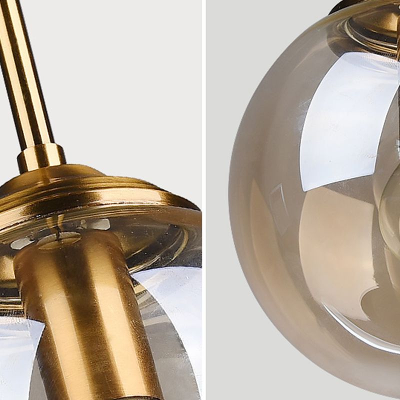 Single Golden Modernism Shaded Glass Wall Mounted Sconce for Bedroom