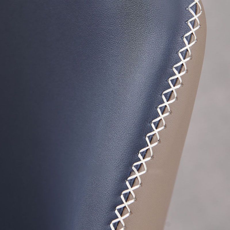 Industrial Style Wingback Armless Chair for Home Faux Leather Dining Chairs