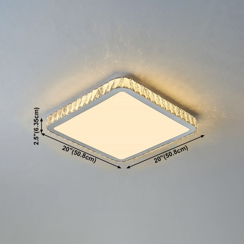 Plafonnier LED encastré en cristal, éclairage de plafond, salon, salle à manger, chambre à coucher
