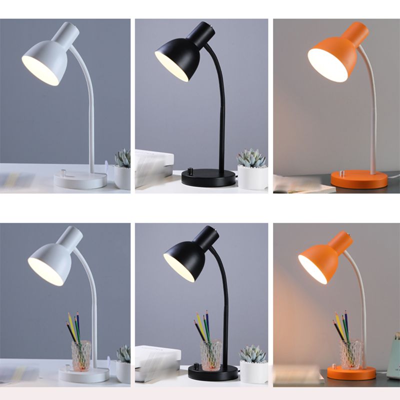 Bell Night Table Lamps Macaroon 1-Light Nightstand Lights with Metal Shade for Bedroom