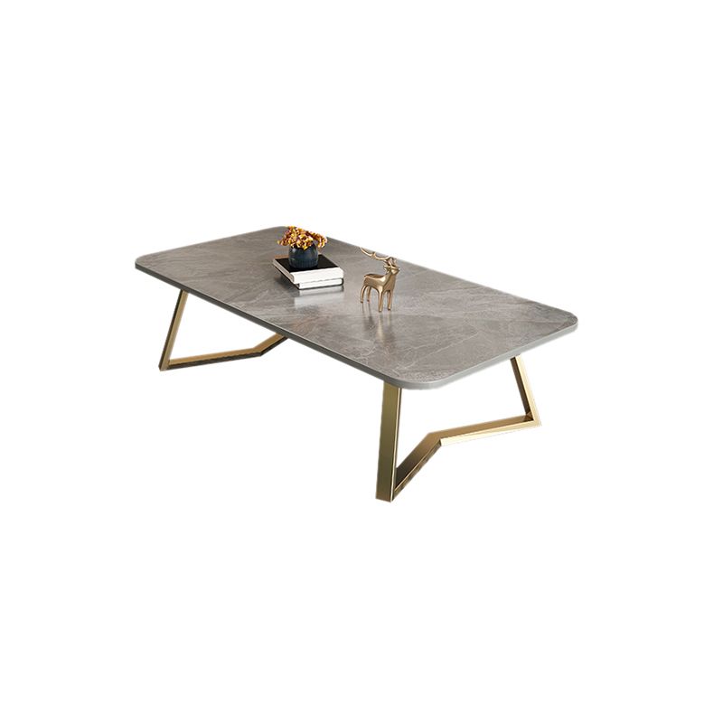 Modern Slate Coffee Cocktail Table Sled Rectangle Coffee or End Table
