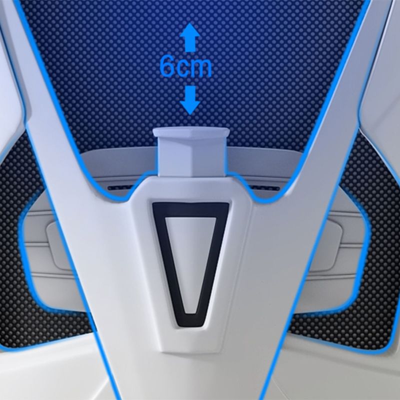 Mesh High Back Office Chair Contemporary Fixed Arms Chair with Headrest