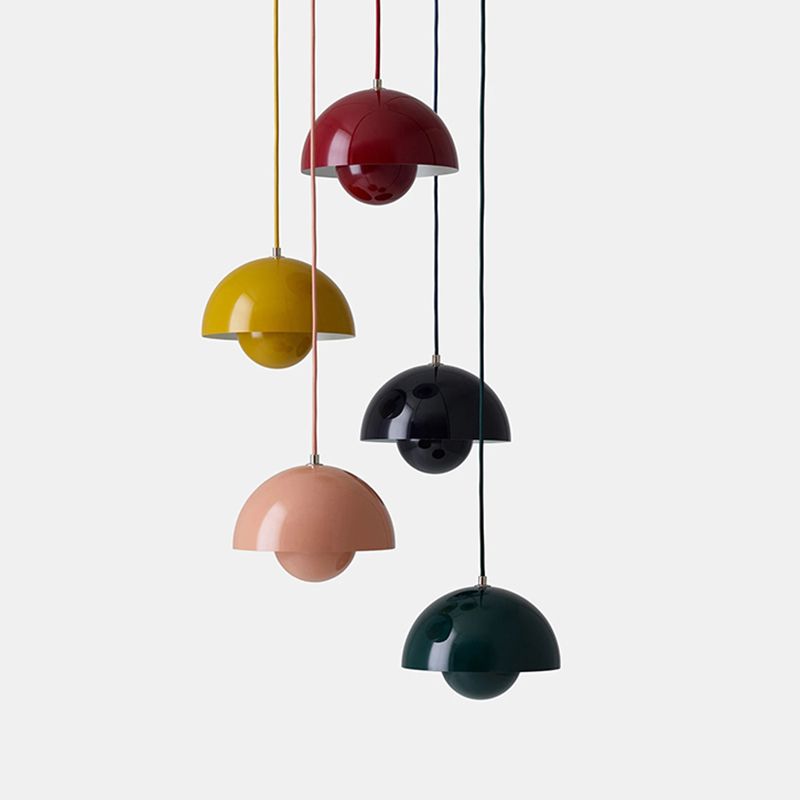 Modern Style Hanging Light Colorful Metal Shade Pendent Lighting Fixture for Dining Room