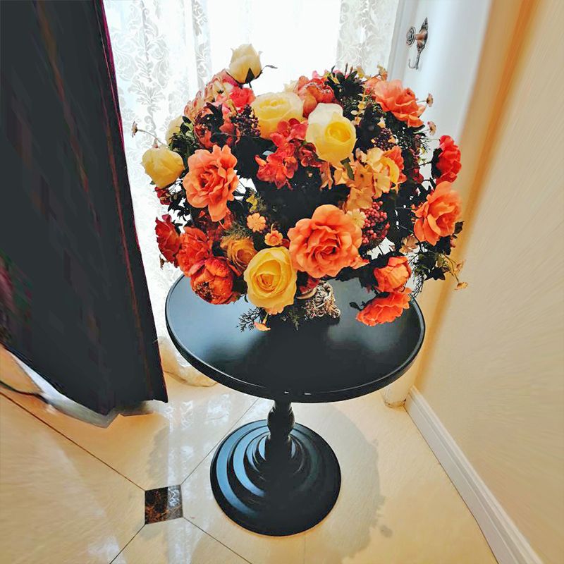 Nordic Corner Table Wood Pedestal Side Table for Living Room