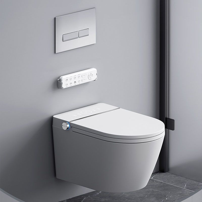 Elongated Toilet Wall Hung 1-Piece Automatic UV Sterilization Toilet with Concealed Tank