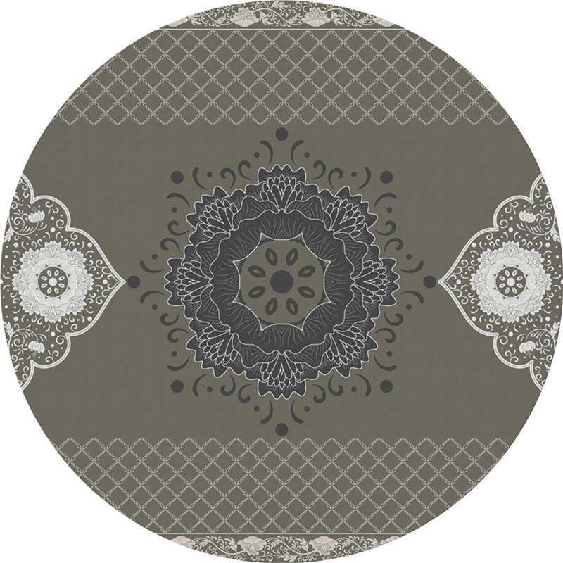 Moroccan Living Room Rug Multi-Color Flower Rug Polyester Machine Washable Stain Resistant Non-Slip Backing Area Carpet