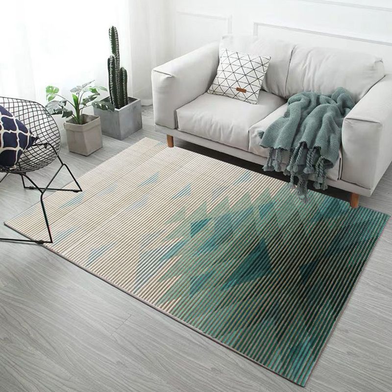 Creative Geometry Design Carpet Polyester Area Rug Stain Resistant Indoor Carpet for Living Room