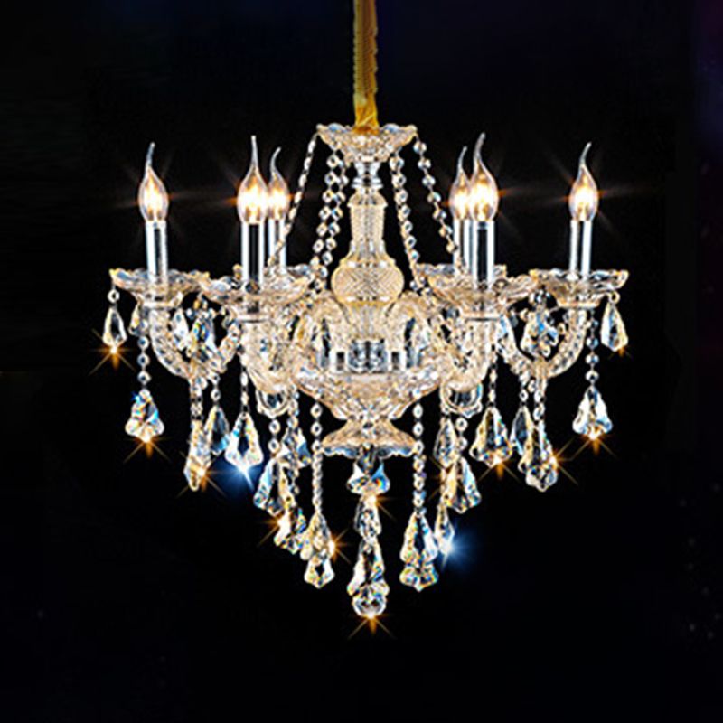 Nordic Style Chandelier Light Crystal Glass Pendant Light for Living Room