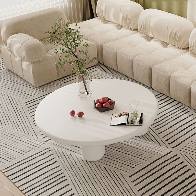 Scandinavian 4 Legs Coffee Table Round 1 Single Cocktail Table