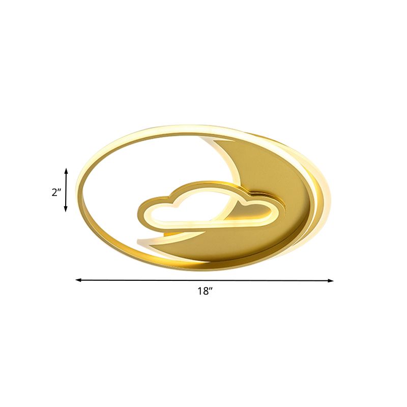 LED Wohnzimmer-Deckenlampe Gegenwartsgold Finish Flush Halterung mit Stern/Loving Heart Acryl Schatten