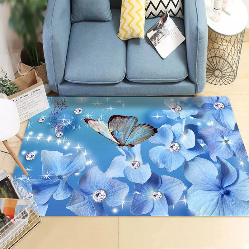 Roze woonkamer tapijt bloemenpatroon polyester gebied tapijt niet-slip achterste ruggebied tapijt