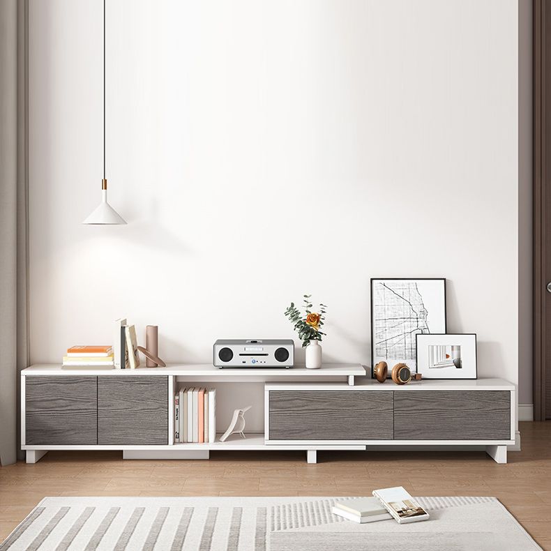 Modern TV Stand with Cabinet Wooden TV Stand for TVs up to 94.5" W