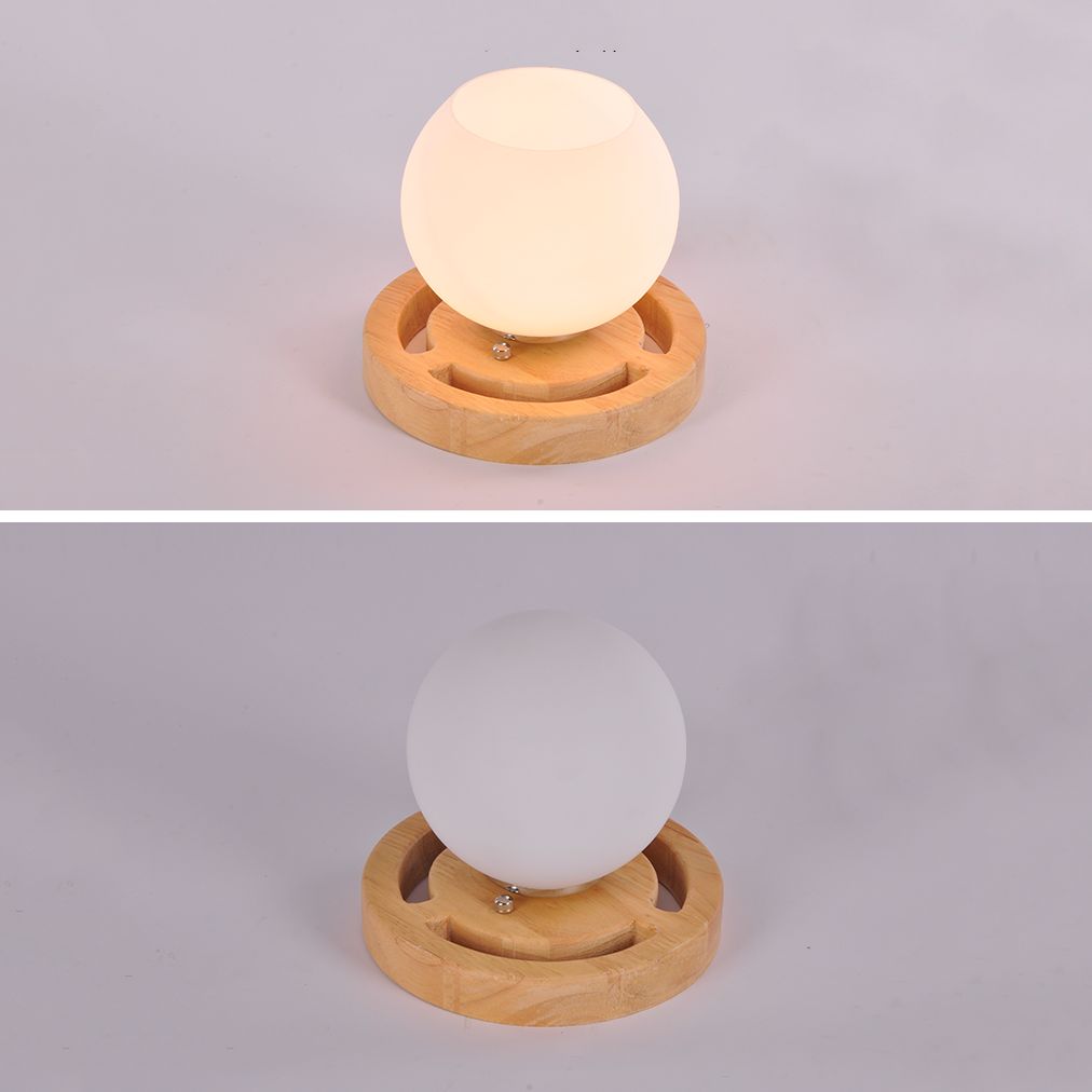 Plafonnier à abat-jour en verre, luminaire de plafond pour allée en bois de Style nordique
