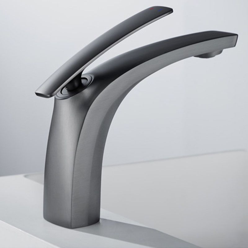 Modern Copper Vessel Faucet Lever Handles Low Arc Vessel Faucet for Bathroom
